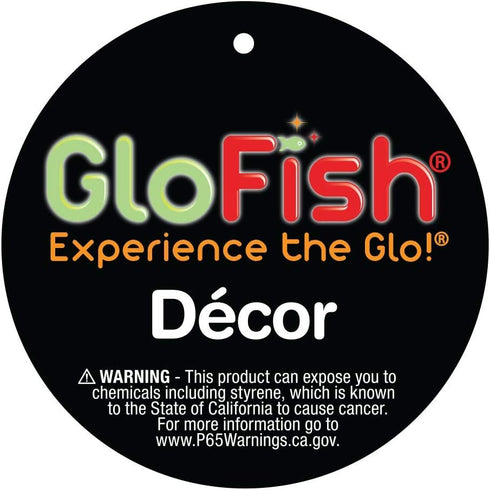 GloFish Plant Aquarium Décor, Large Green and Yellow, Fluorescent Under Blue LED Light