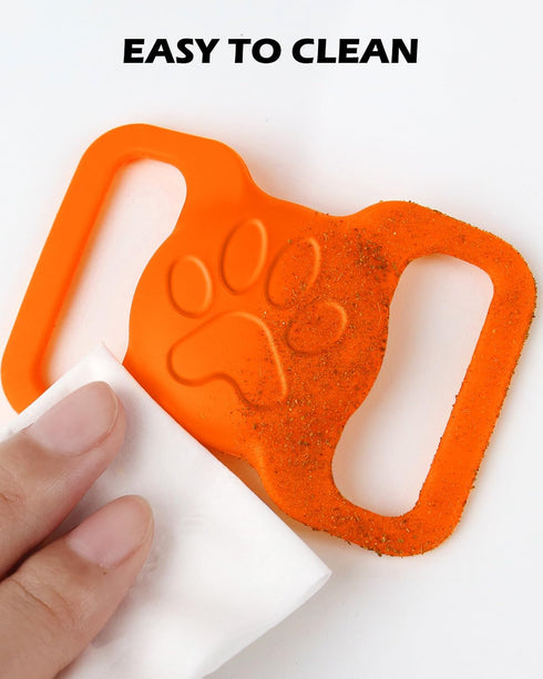 Dynmeow Airtag Dog Collar Holder, Stretchy Silicone for Medium and Large Dogs, Anti-Lost Compatible with 1.2 and 1.5