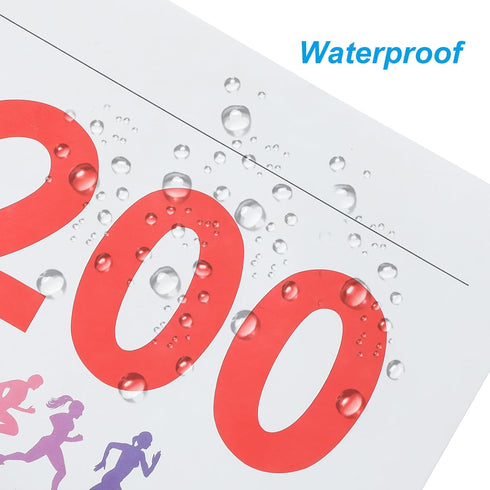 PATIKIL Tearproof Running Bib Numbers, Medals Waterproof Race Competitor Numbers with Safety Pin for Marathon Sports