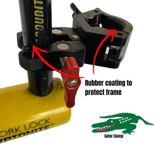 U-Lock Holder/Clamp for Kryptonite and Other U-Locks, All Metal, Heavy Duty Use, Ultra Quiet Ride, Holds up to 5 Lbs