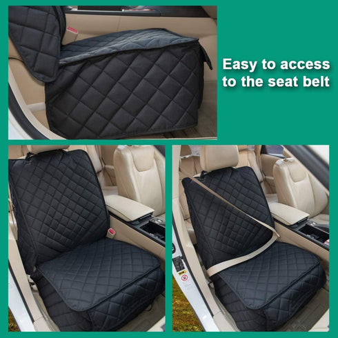HAPYFOST 2Pack) Waterproof Front Seat Cover Dog Car Seat Covers Nonslip and Full Protection with Side Flaps Fits Most