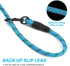 2 Pack Dog Leash 5 FT Heavy Duty Nylon Rope with Comfortable Padded Handle, Sturdy Reflective Threads for Medium Large