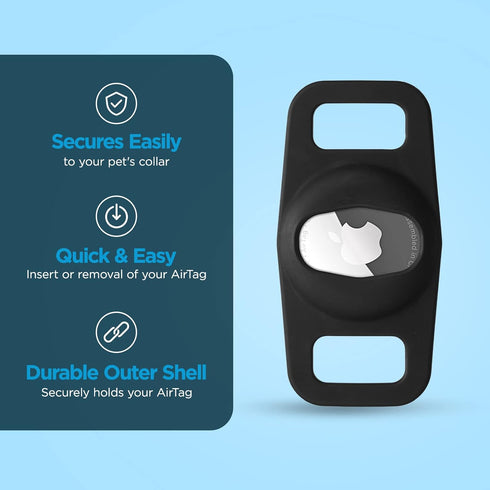 Case-Mate 2 Pack Airtag Dog Collar Holder - Water Resistant Lightweight Protective Airtag Case for Dog Collars