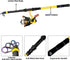 Fishing Rod and Reel Combo, Medium Heavy Telescopic Rod Kits for Adults, 22lb Line Pre-spooled with Spinning Reel