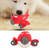 Interactive Plush Airplane Dog Toy - Red