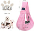 CUBY Dog and Cat Sling Carrier - Hands Free Reversible Pet Papoose Bag for Puppy, Small Dogs Cats Outdoor, Pink