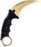 Karambit Knife Trainer - 100% Safe Stainless Steel Practice Training Knife with Sheath for Beginners (Golden Color)