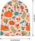 LAIPUTER Thanksgiving Beanie Standard Closed Chemo Hat, Knitted Baggy Slouchy Cap for Adults