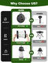 Keephark (5 3 400 lbs (10 Collapsible Camping Stool with Lights Colors, Modes), Holds up to & Adjustable Height