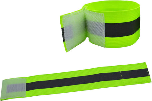 High Visibility Reflective Elastic Strap Wristbands Ankle Bands Armbands for Night Running, Walking, Cycling
