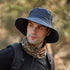 YOLAI Mens Breathable Sunscreen Fishing Cap Foldable Bucket Hat Wide Brim Adjustable Buckle Sunshade Sun Hats