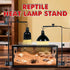 16.6-31 inch Reptile Lamp Stand, Adjustable Domes Heat Lamp Metal Bracket Floor Light Holder for Reptile Terrarium
