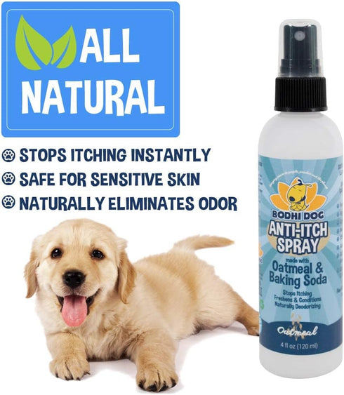 Bodhi Dog Itch Relief Spray, Natural Relief for Dry, Itchy, Allergic Skin, Safe for Dogs & Cats, Soothing Oatmeal
