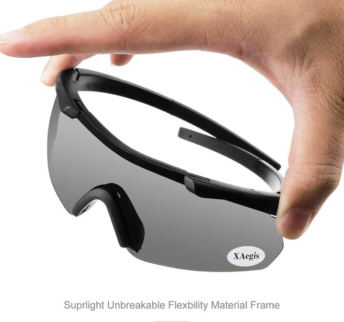 xaegistac Tactical Shooting Glasses - High Impact Eye Protection with 3 Interchangeable Lenses