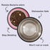 Stainless Steel Dog Bowls | Food and Water Non-Slip Anti-Skid Stackable Dishes for Small, Medium, Large Dogs (2 Pack)