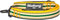 Blueberry Pet Large 3M Reflective Multi-colored Stripe Dog Leash, 4 ft x 1", Yellow & Green