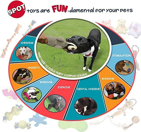 SPOT 4-1/2-Inch Ethical Plush Soccer Ball Dog Toy