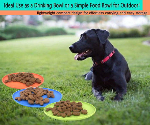 Dog Flying Disc, 3 Pack Soft Rubber Interactive Flying Toys for Small and Large Dogs, 7 inch