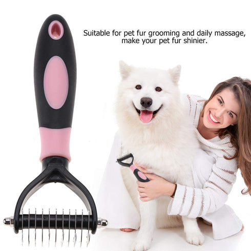 Fdit Pet Comb - 2 Sided Professional Knot Comb Brush for Dog Cleaning, Hair Removal, Grooming Tool