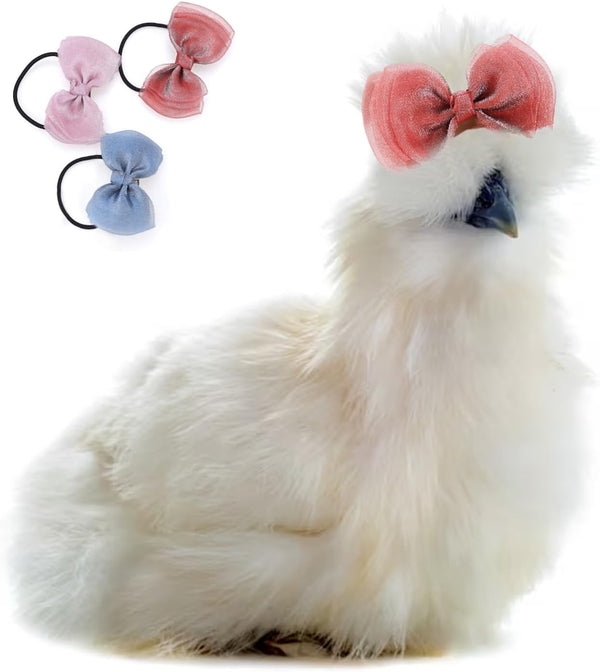 Generic Silkie Hair Bows and Headbands for Chicken - Costume Headwear, Hand Wash