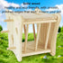 Copfeu Chinchillas, Rabbit Hay Feeder, Wooden Grass Feeder with Vegetable Holders for Rabbits Guinea Pigs Pet Self
