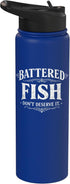 Department of Seafood Ethics Battered Fish Dont Deserve It Funny Seafood Pun Humor Stainless Steel Insulated