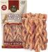Bully Bunches All Natural 6" Standard Braided Bully Sticks - Odour Free,
