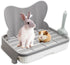 Xanorrg Heightened Net Dog Toilet for Intermediate Animals Detachable Launderable Tray Against Escape Plan Strong