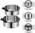 Dog Kennel Bowls for Crates, Dog Crate Water Bowls No Spill, 2 Pack Hanging Kennel Food Water Bowl Mountable Cage Accessories, Stainless Steel Pet Dish Feeder Coop Cup for Cat Puppy Bunny Bird Ferret