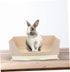 Pet Potty Bowl Large Litter Tray for Bunnies Compact Portable Critter Toilet Box Lightweight Design for Guinea Pigs