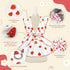 Dog Dresses for Small Dogs Girl | Cute Cotton Strawberry Printed Birthday Outfit for Small Puppies, White XS