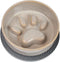 Slow Feeder Dog Bowls, Ceramic Bowl for Cats and Dogs, Non-Slip Silicone Mat, 6.2 inches Grey Pet Bowl