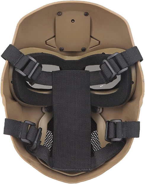 Tactical Full Face Protection Wild Mask with Hood Scarf and Night Vision Adapter Base