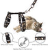 Cat Harness and Leash Set, Soft Nylon Adjustable for Kittens, Glow in The Dark, Black