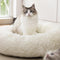Anti Anxiety Round Fluffy Plush Faux Fur Dog Bed & Cat Bed, Original Bed for Small Medium Large Pets, Relieves Joints