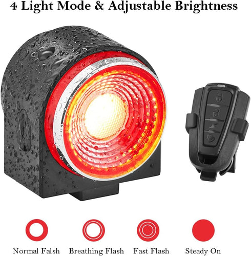 G Keni Smart Anti-Theft Bike Alarm, Rechargeable Bike Tail Light, Electric Horn, Bike Finder with Remote