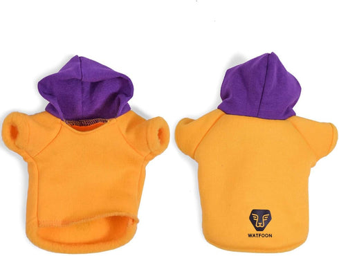 WATFOON Bearded Dragon Clothes Tank Accessories Costume Handmade Warm Coat Jacket for Small Animals (Purple/Yellow)