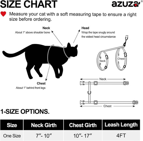 azuza Cat Harness and Leash Set - Escape Proof Adjustable Vest for Walking, Pineapple Design for Small to Large Cats