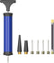 Portable Ball Pump - Air Pump with 4 Needles, 2 Nozzles, 1 Extension Hose for Basketball, Football, Volleyball