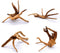 kathson 4Pcs Aquarium Driftwood, 3.5"-7" Small Natural Wood Decoration for Fish Tank Ornament