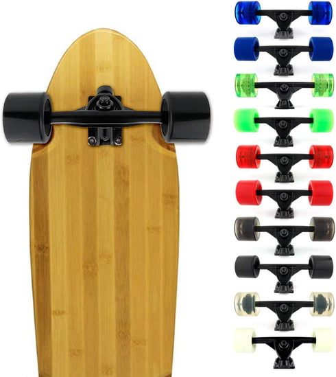 VJ Longboard Truck and Wheel, 70mm Wheels w 7inch 180mm Trucks, Longboard Bearings and Hardware