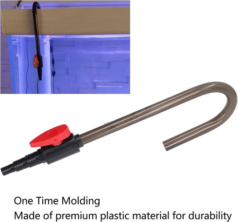 Estink Aquarium Water Filler Tube, Plastic Wall Mounted Automatic Top Off Water Refiller Pipe for 3/8 1/2 3/4 Hose