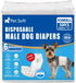 50pcs Pet Soft Dog Diapers Male - Disposable Male Dog Wraps Wetness Indicator, Ultra Absorbent Doggie Diapers