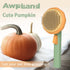 Dog & Cat Brush, Cute Pumpkin Self Cleaning Cat Brush for Shedding and Deshedding, Deep Cleaning Pet Brushes Pumpkin for Dogs Cats Puppy Rabbits Bunny