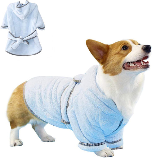 HongGun 3 PC Pet Bathrobe, Dog Bath Towel Microfiber Fast Drying Super Absorbent