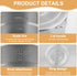 Stainless Steel Camping Cook Pot with Lid, 1.5L Large Capacity for Camping, Hiking, and Picnic