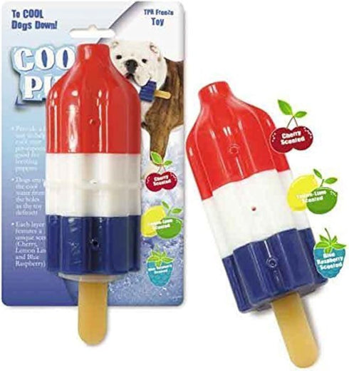 Dog Toy Rocket Pop Ice Cream - Popsicle Shaped Frozen Water Summer Toys, Mini