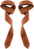 Leather Weightlifting Straps with Thick Soft Sponge Lining, Pair for Gym Workout