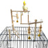 PINVNBY Bird Playground Parrot Play Gym with Wooden Perches, Ladders, and Swing Toy for Small Birds