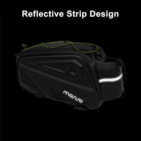 MOSISO Lime Green Waterproof Bike Rack Bag, 14L EVA Bicycle Trunk Bag, Cycling Luggage Bag with Shoulder Strap